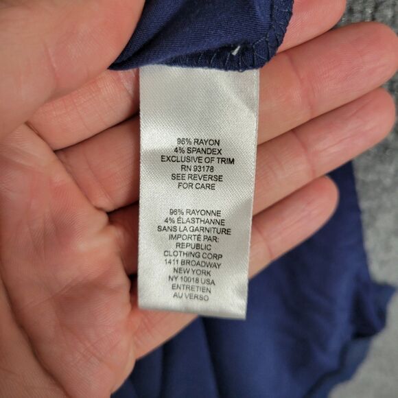 NWT ELIE TAHARI Blue Faux Wrap Sleeveless Office Career Stretch Dress SIZE SMALL - Picture 6 of 10